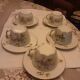 5 cups and saucers for breakfast antique porcelain
