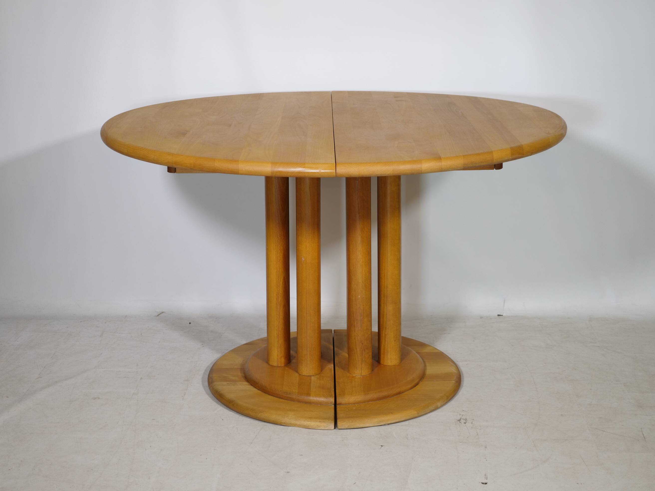 Mid Century Extendable Solid Alder Dining Table by Rainer Daumiller, 1970s