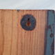 Wall shelf 3 shelves + 4 hooks cast iron in polychrome wood