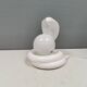 COBRA table lamp with thin milky white glass shade/dome, Sweden 1980s