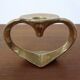Brutalist Heart-Shaped Bronze Candlestick by Michael Harjes, 1960s