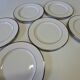 Set of 6 flat plates from Guy Degrène model "Galon Platine" in BE.