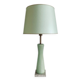 Mid-century modern green Murano glass Table lamp, Barovier & Toso style  Italy, 1940s