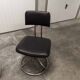 Pair of French Army telegraph operator's swivel chairs, new leather