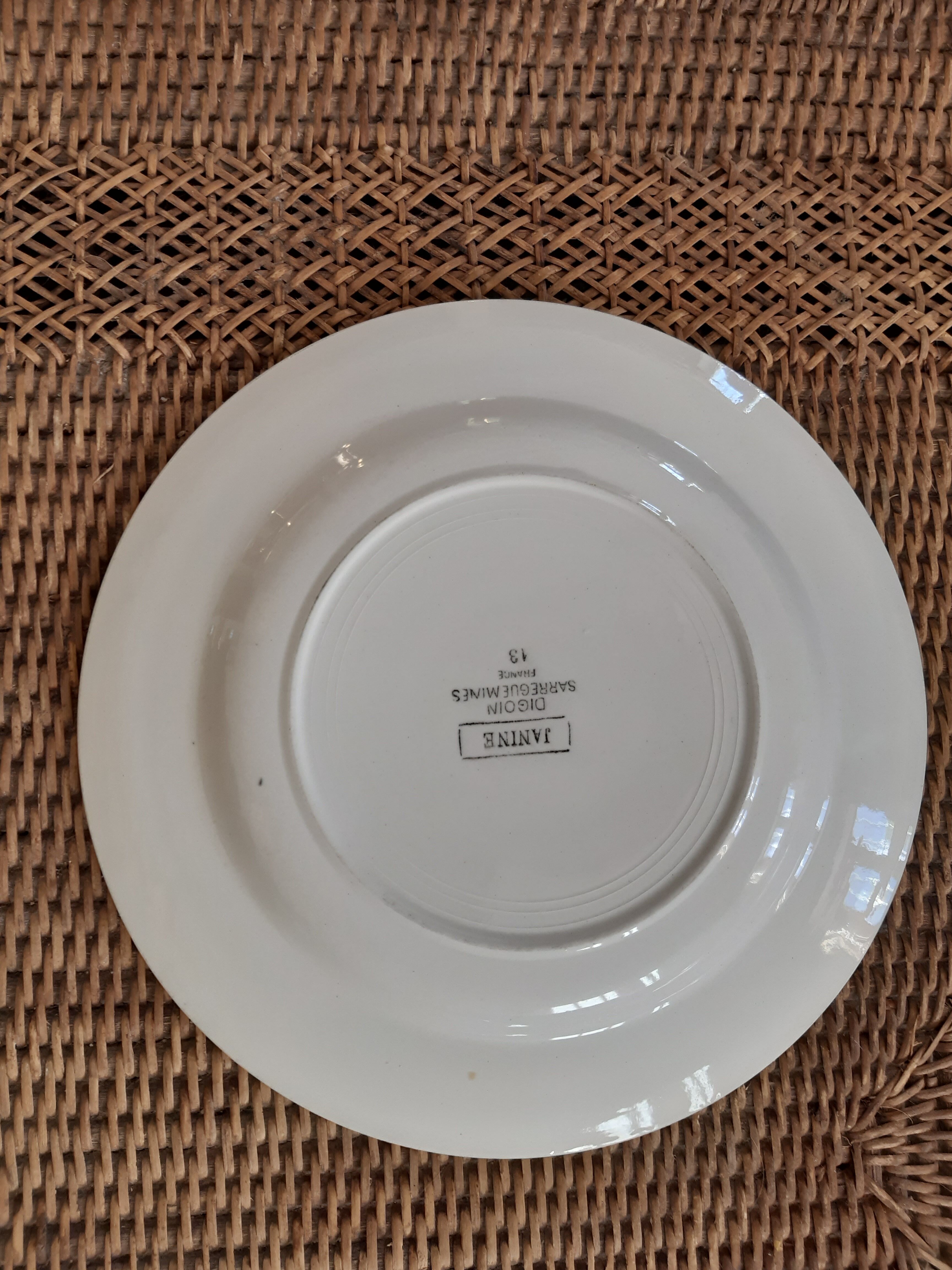 Digoin Sarreguemines plates