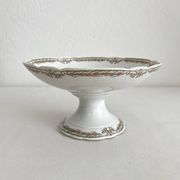 Antique Vierzon porcelain compote dish, A. Hache & cie, Art Nouveau
