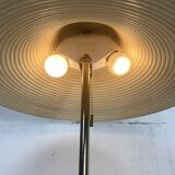 Lampe de table en laiton et rotin en roseau, Italie 1970