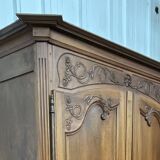 Louis XV Wardrobe in Solid Walnut, Late 19th Century