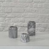 Pair of marble candlesticks