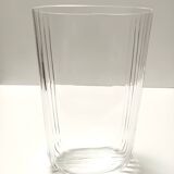 Rectangular Transparent Murano Glass Vase by Carlo Moretti, Signed, Italy 1990s