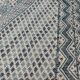 Traditional white and blue margoum carpet woven hands in pure wool