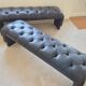 Leather banquettes