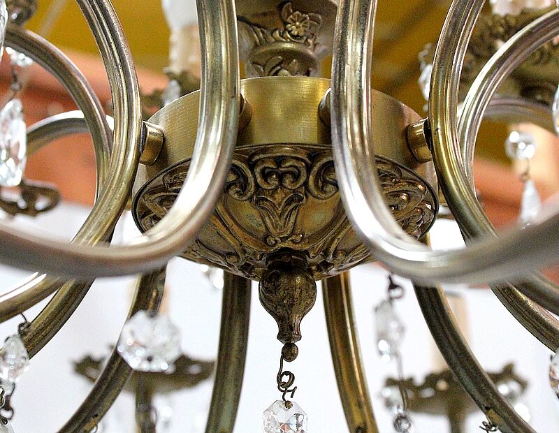 Crystal chandelier mid 20th