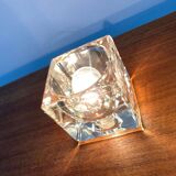 Vintage German glass cube table lamps TA 14 by Peill & Putzler, 1970s, set of 2.