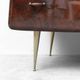 Vintage wooden sideboard with brass legs, 1960s design