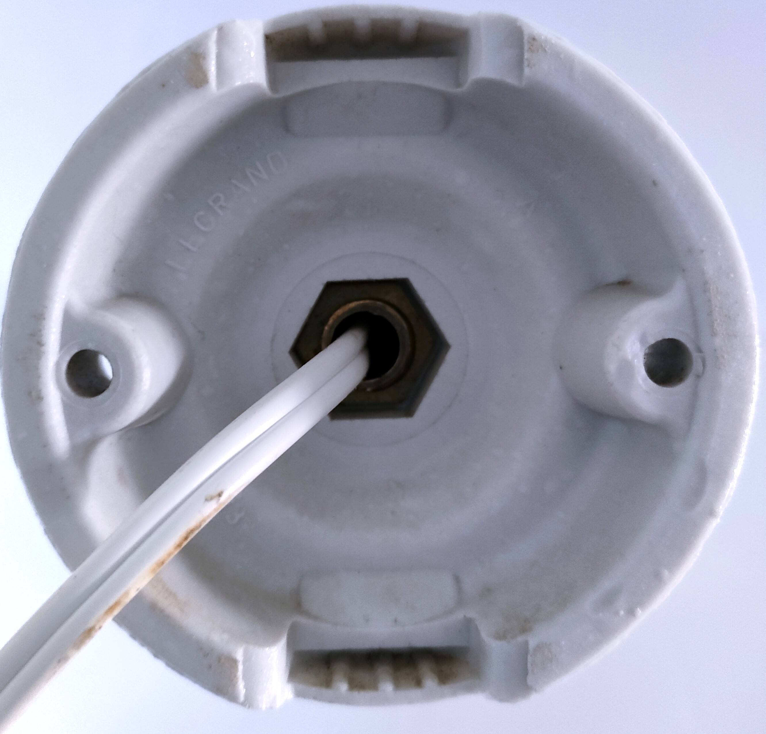 Brass porcelain glass wall light 1900