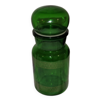 bocal verre vert - vintage