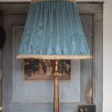Florentine gilded wood floor lamp, floor lamp with lampshade