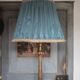 Florentine gilded wood floor lamp, floor lamp with lampshade