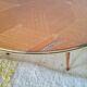 Vintage tripod side table, marquetry diamond top – 50/60