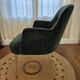 Fauteuil design italien torre 1961 – modèle da vinci 02 – velours vert
