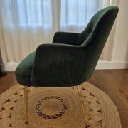 Fauteuil design italien torre 1961 – modèle da vinci 02 – velours vert