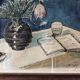 Cubist still life with bouquet, signed R. Caly 1948