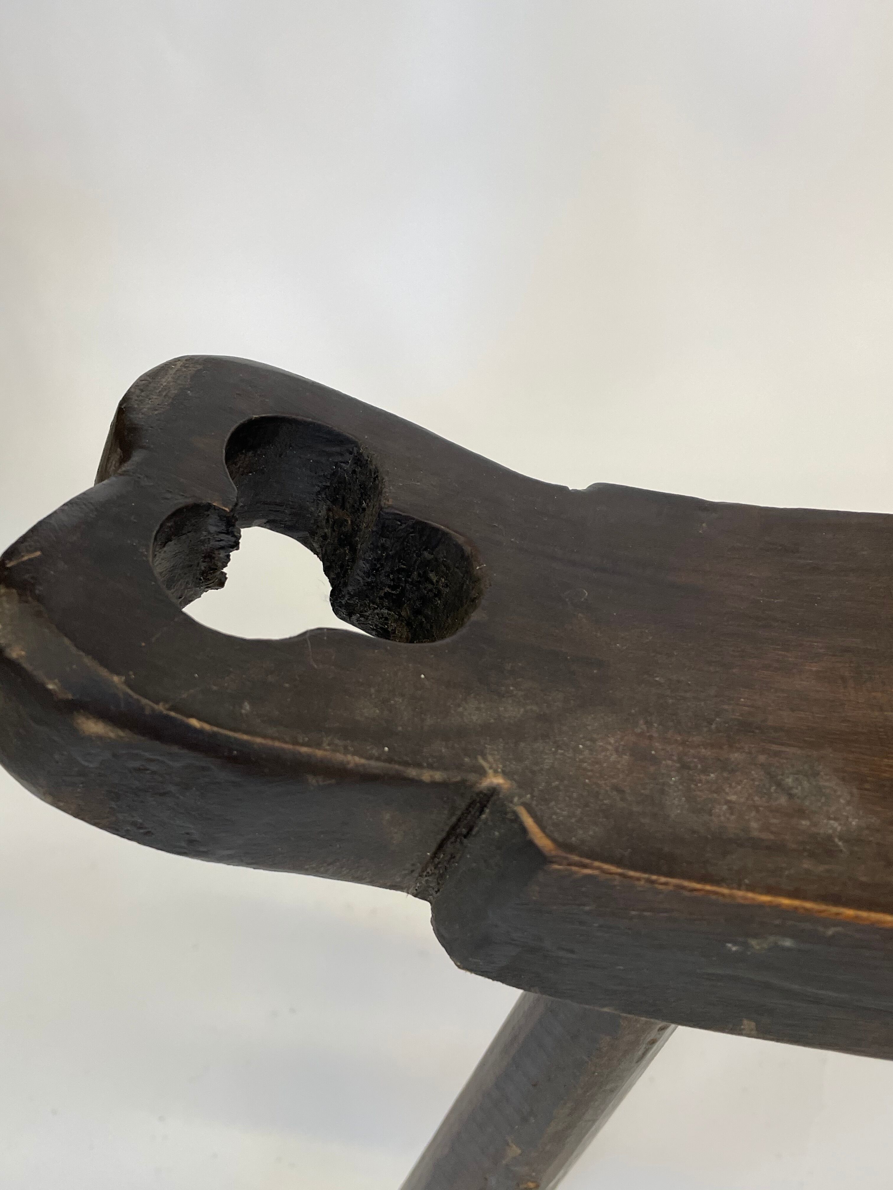 Vintage Spanish chair / stool 70s design brutalist