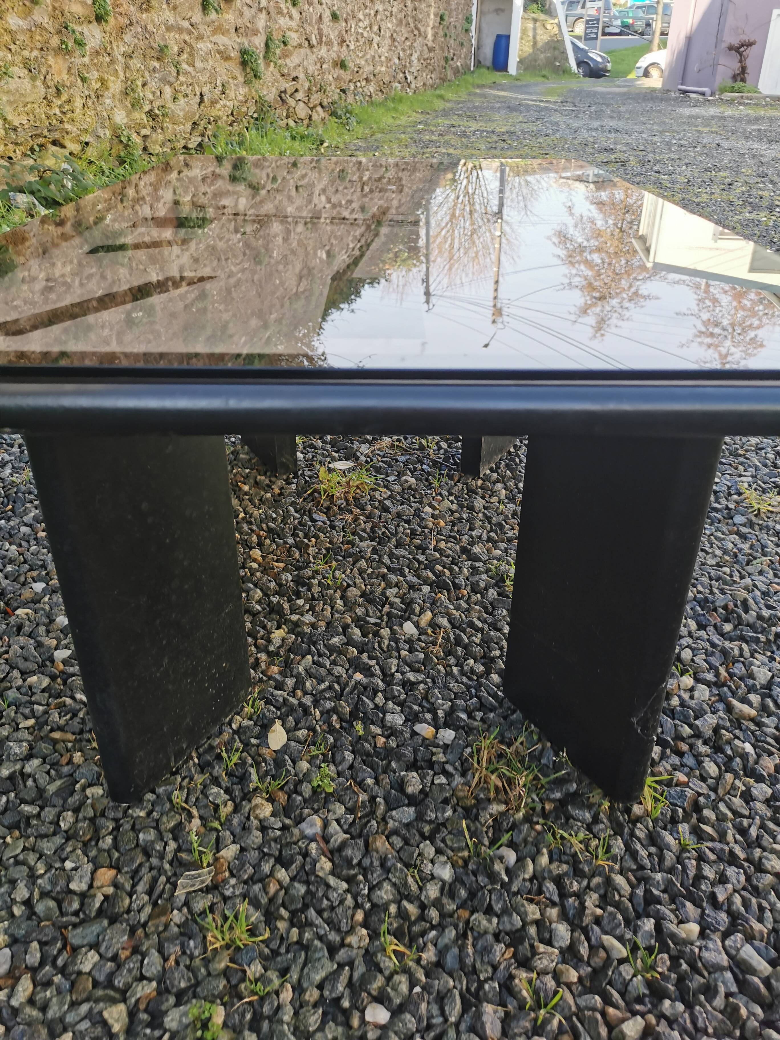 Table basse vintage horloge