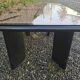Table basse vintage horloge