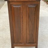 Art Deco sideboard in solid dark oak satin wood with 3 doors