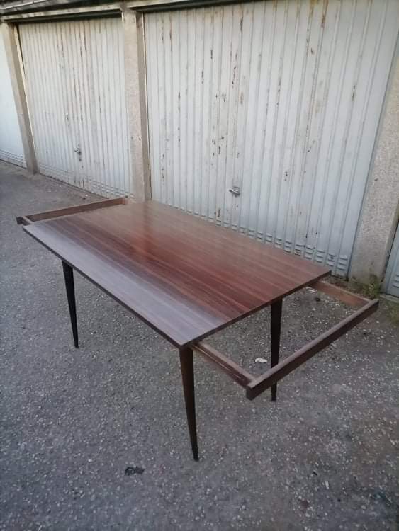 Table formica Mahogany macassar vintage 1960