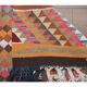1970s Vintage Turkish Hand-Knotted Wool Cotton Orange Runner Rug 87x322