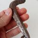 19th-century antique door handle in forged steel