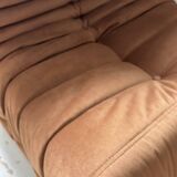 Brown Togo armchair by Michel Ducaroy