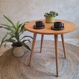 Vintage oak round coffee table