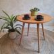 Vintage oak round coffee table