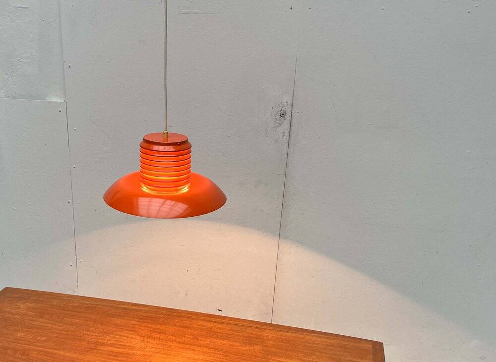 Mid-Century Modern German Space Age Orange Pendant Lamp, 1960s