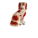 Staffordshire porcelain King Charles Cavalier dog in red, number 2, 19th century.