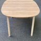 Renovated Scandinavian dining table in raw teak - Made in Denmark