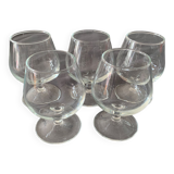 5 verres à pied  liqueur / digestifs