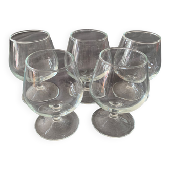 5 glasses with liquor / digestive stems
