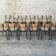 Chaises d'écoliers vintage
