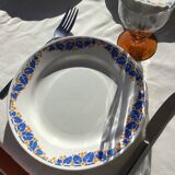 10 Colette HBCM blue and saffron dinner plates