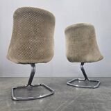 Very Rare Pair of Chairs in the Style of Boris Tabacoff, France, 1970s