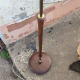 Floor lamp in teak and bronze around 1960