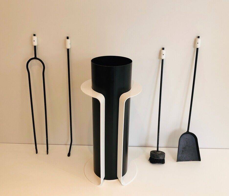 Necessary black and white lacquered lighter