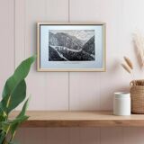 The Devil's Bridge, Schöllenen, vintage engraving, 1878.