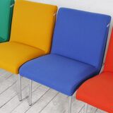 Red Vostra armchair designed by Jens Risom for Walter Knoll
