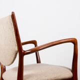 Danish teak and fabric armchair model BO-72, Finn Jhul for Bovirke 1946.